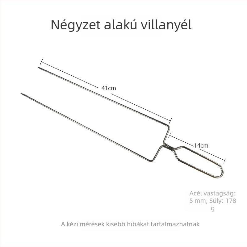 Rozsdamentes acél grillnyársak, 60 cm, két- és háromágú kivitel, kereskedelmi felhasználásra, brazil báránycomhoz, csirkéhez és nyúlhoz