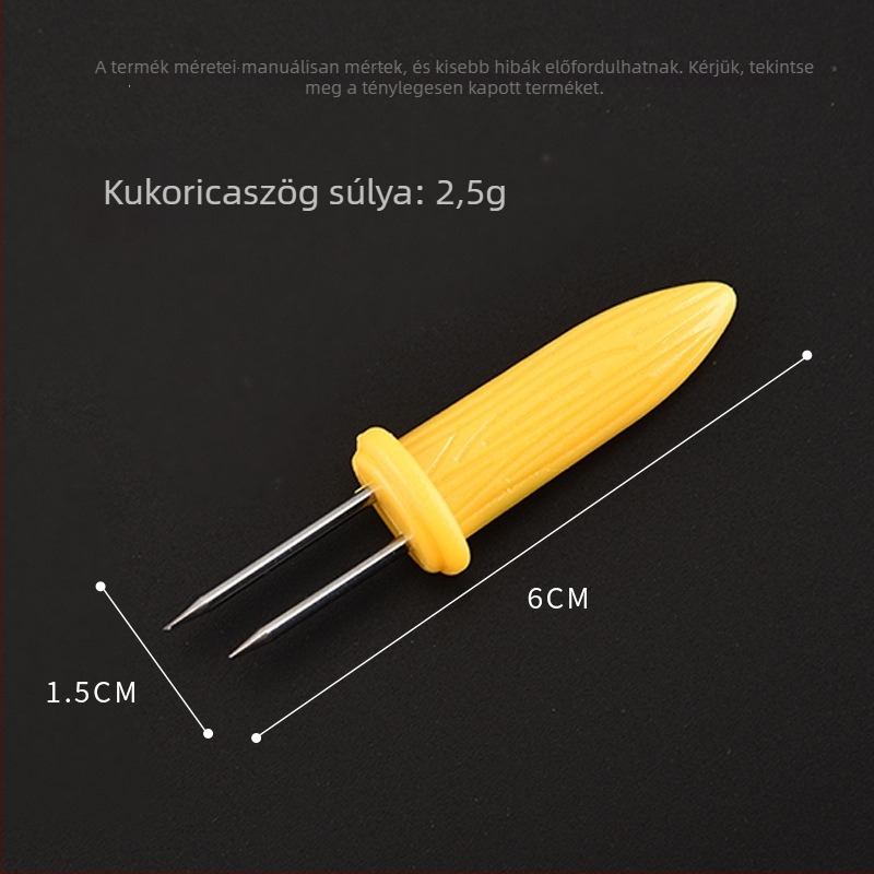 Rozsdamentes acél kukoricaszúrók, kreatív kukoricavillák, hordozható grillvillák és konyhai kütyük