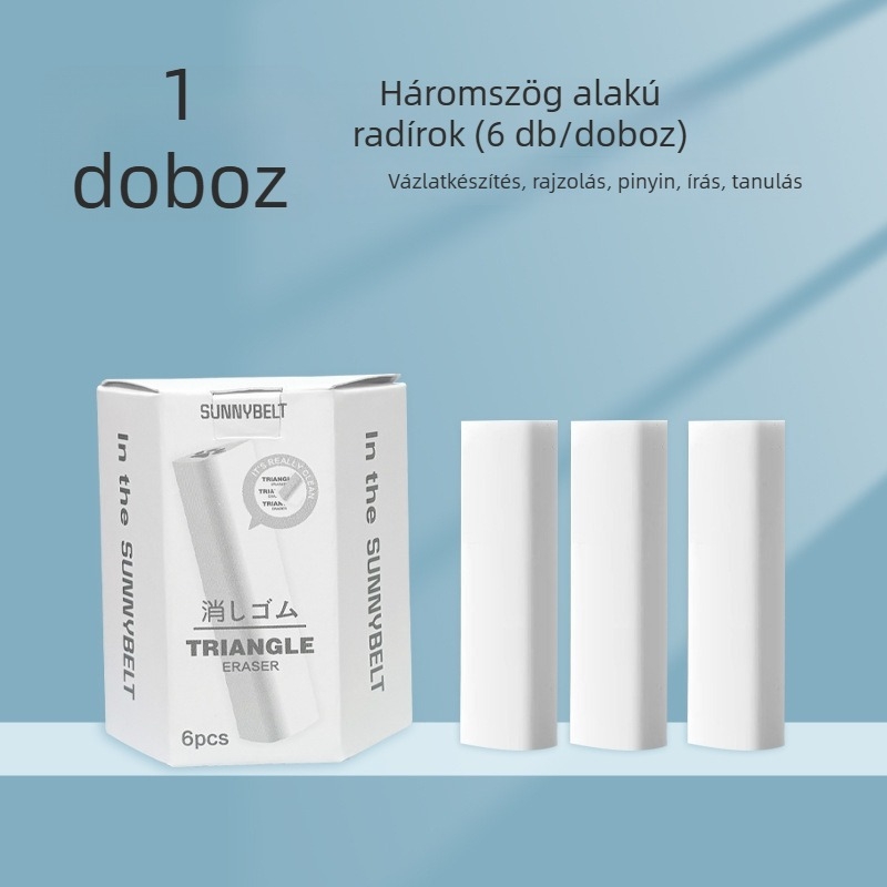 PVC háromszög radír művészeti tanulók számára — tiszta, nem hagy nyomot vagy maradékot, vázlatokhoz és rajzoláshoz