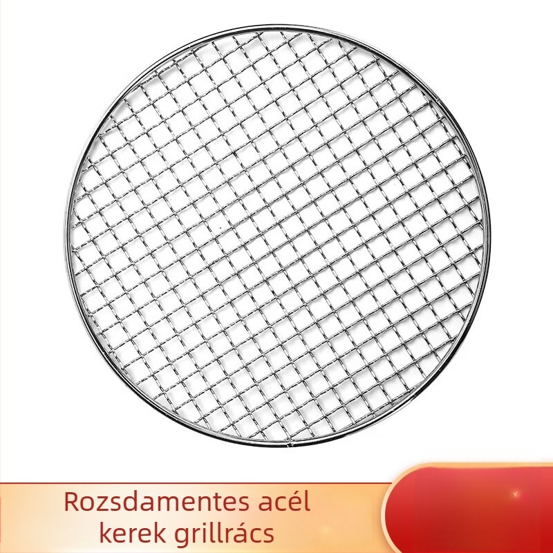 Tea-főző eszközök tűzön, 304 rozsdamentes acél grillháló, kültéri kör alakú széngrill rács