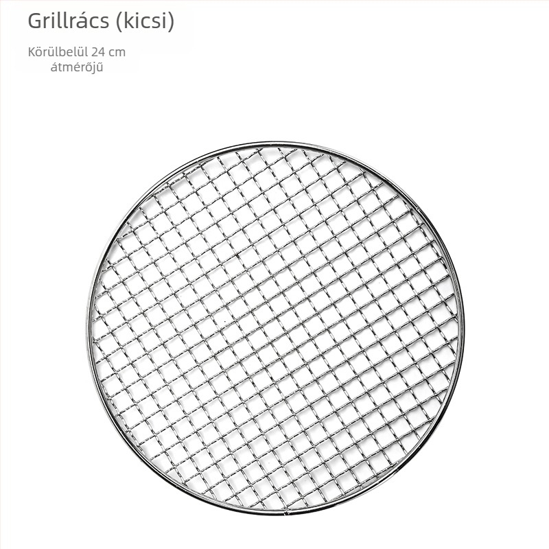 Tea-főző eszközök tűzön, 304 rozsdamentes acél grillháló, kültéri kör alakú széngrill rács