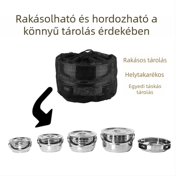 Kültéri edénykészlet – hordozható kemping konyhafelszerelés, piknik felszerelés és teljes tűzhelykészlet