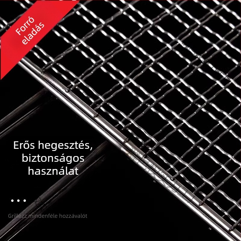 Rozsdamentes acél BBQ grill-hálólemez, klipsz a halat grillezéshez, grillsütő kiegészítő, élelmiszer-minőségű