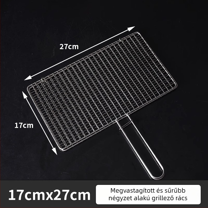 Rozsdamentes acél BBQ grill-hálólemez, klipsz a halat grillezéshez, grillsütő kiegészítő, élelmiszer-minőségű