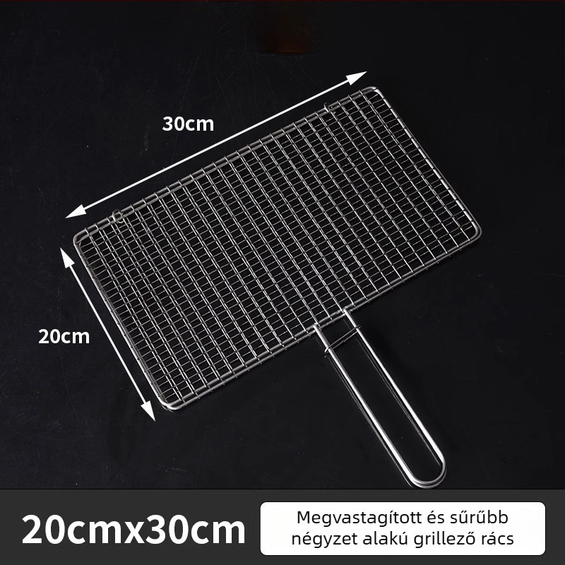 Rozsdamentes acél BBQ grill-hálólemez, klipsz a halat grillezéshez, grillsütő kiegészítő, élelmiszer-minőségű