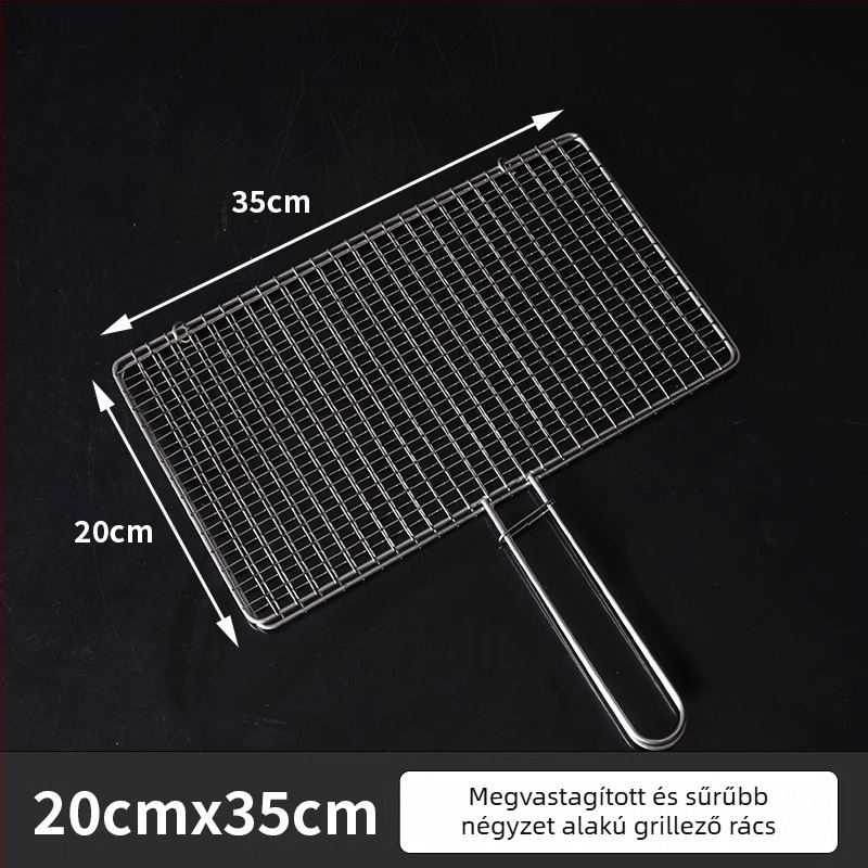 Rozsdamentes acél BBQ grill-hálólemez, klipsz a halat grillezéshez, grillsütő kiegészítő, élelmiszer-minőségű