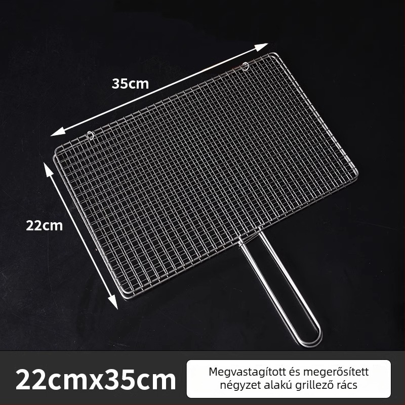 Rozsdamentes acél BBQ grill-hálólemez, klipsz a halat grillezéshez, grillsütő kiegészítő, élelmiszer-minőségű