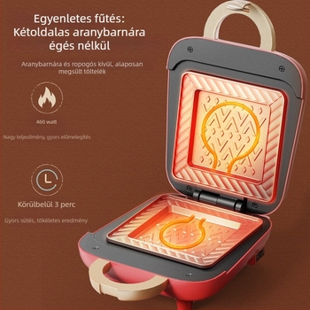 Bear SMZ-B05N1 Multifunkcionális reggeli készülék: szendvicssütő, kenyérsütő és kétoldalas elektromos grill
