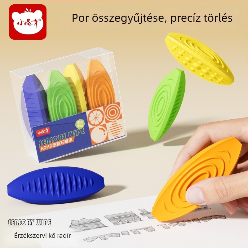 Little Genius lime illatú szenzoros kő radír általános iskolások számára, ADHD, kreatív figyelemfejlesztés