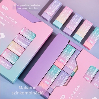 Macaron-stílusú, több színű 4B radírok, iskolásoknak, puhák és nyom nélkül, 20 darabos készlet