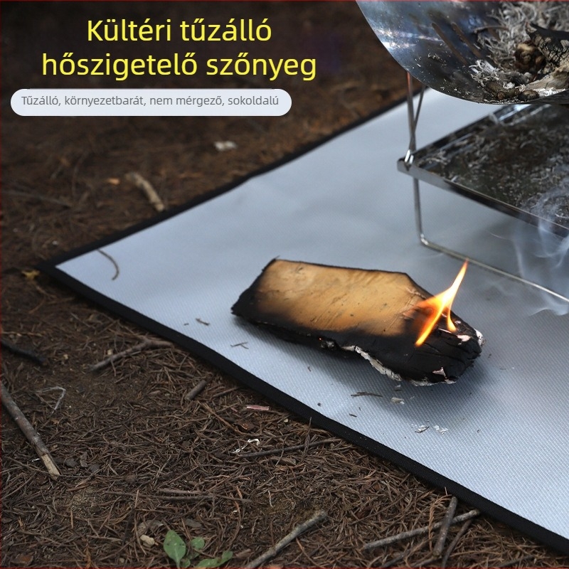 Kültéri magas hőmérsékletnek ellenálló, tűzálló szilikon matrac kempingezéshez és grillezéshez – hőszigetelés, csúszásmentes, többfunkciós