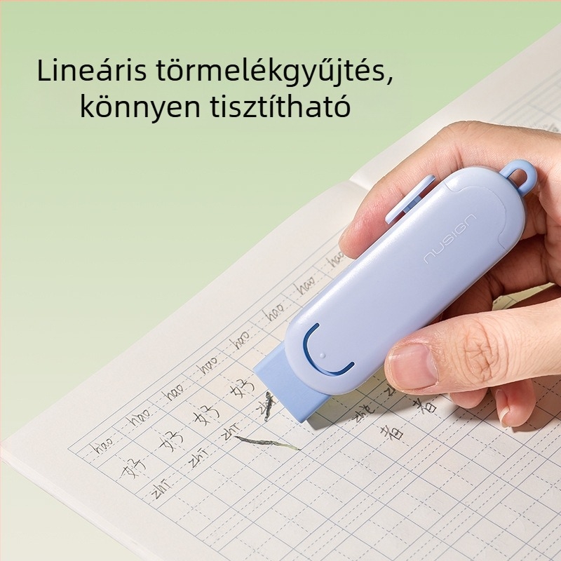 Deli Ns039 Push-Pull radír — Morzsamentes, ultra tiszta, elsős és óvodás gyerekeknek, nyom nélkül