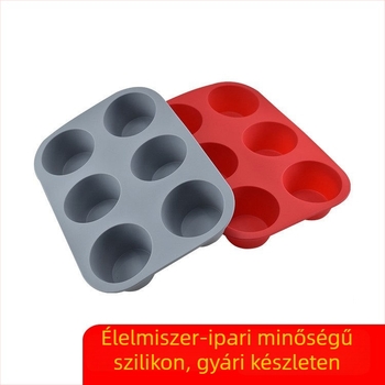 Szilikon tortaforma, 6 rekesz, 6 hüvelyk, sütéshez, könnyű kiemelés