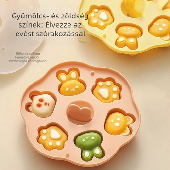 Élelmiszer-minőségű szilikon forma gőzölt süteményekhez babás karikatúra motívumokkal, hőálló, rizses süteményekhez és süteményekhez
