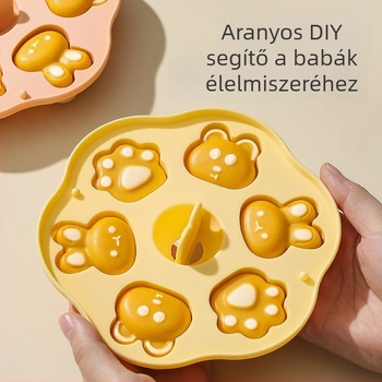 Élelmiszer-minőségű szilikon forma gőzölt süteményekhez babás karikatúra motívumokkal, hőálló, rizses süteményekhez és süteményekhez