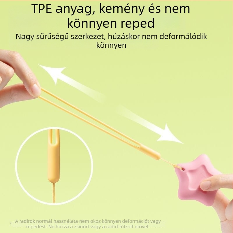 Csillag alakú radír beépített zsinórral, precíz törlés, kopásálló, multifunkcionális