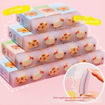 Capibara szeletelt radír — karikatúra radír, iskolásoknak, tiszta és praktikus ajándék