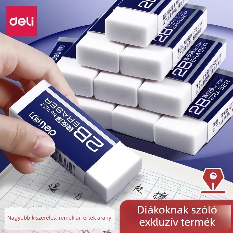 2B radír általános iskolások számára — tiszta, nem toxikus