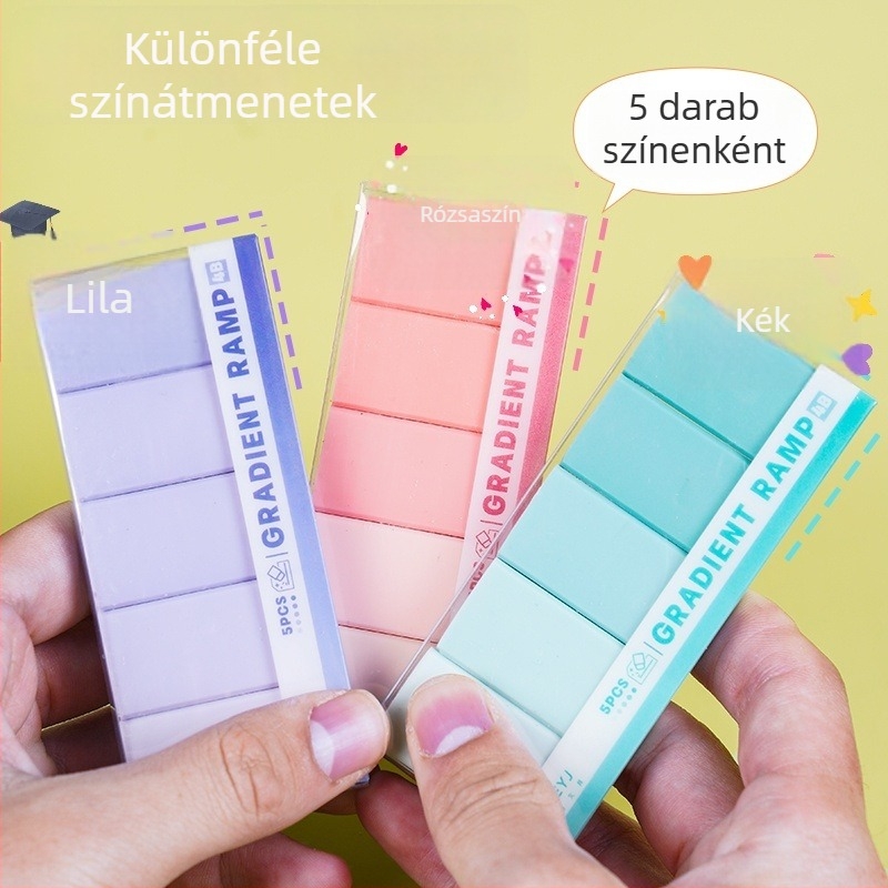 Rajzfilmszerű gradientű 4B radír, nyom nélkül – általános iskolásoknak