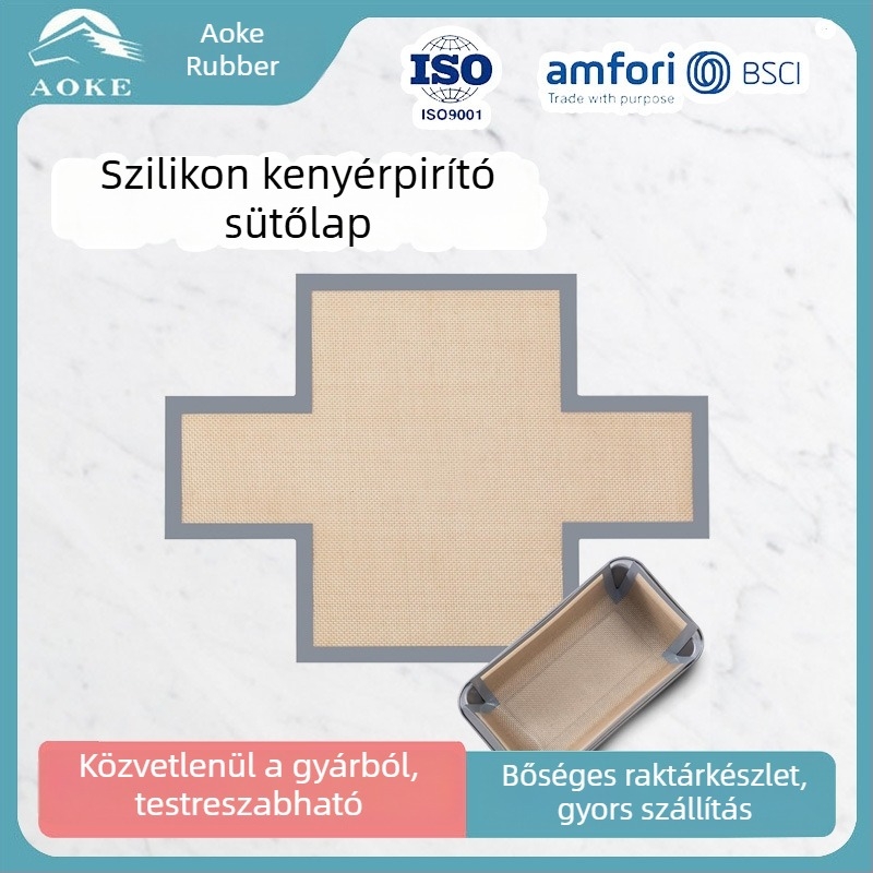 Szilikon sütőmatrac kenyérhez és pirítósokhoz, élelmiszer-minőségű szilikon, tapadásmentes