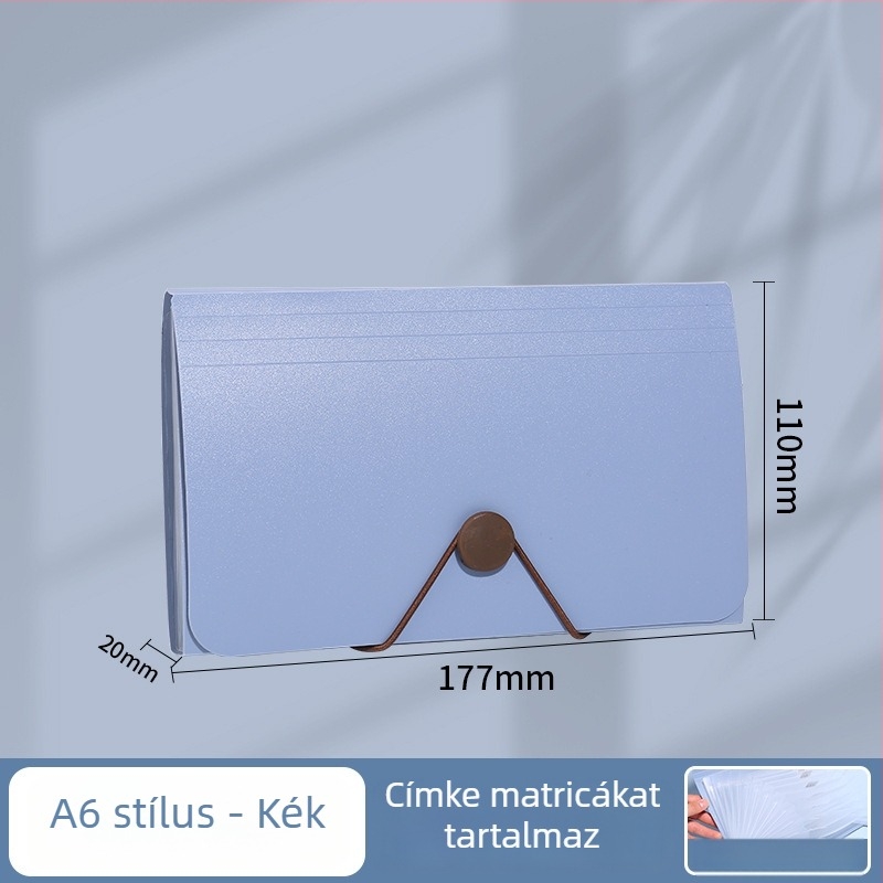 12 rekeszes üzleti dokumentum szervező PP vízálló, nagy kapacitású, B6/A4 méretekhez