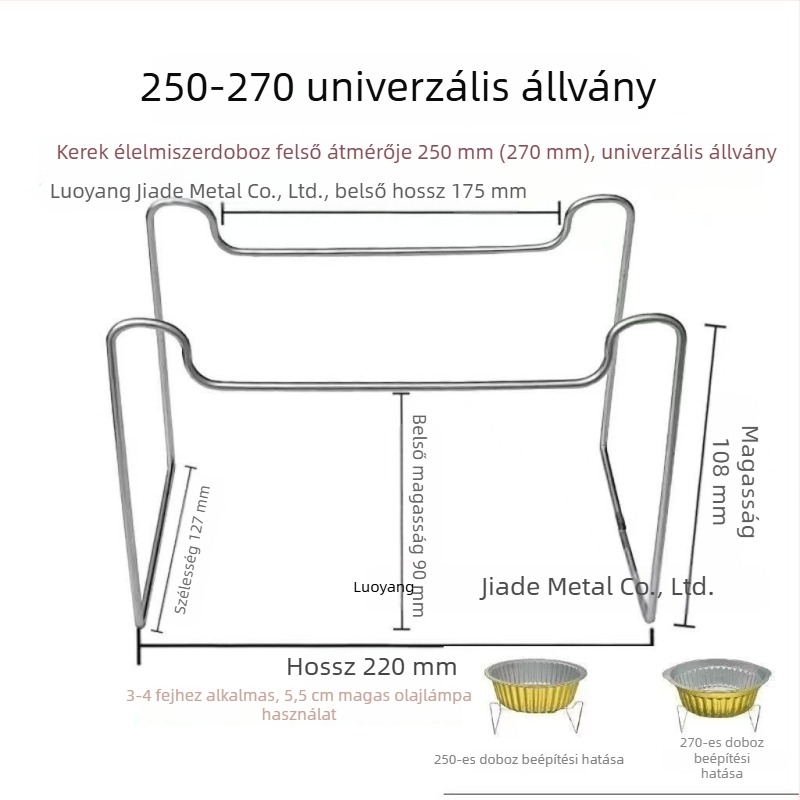Egyszer használatos mini forró fazék állvány, alumínium tál és alkohollámpa