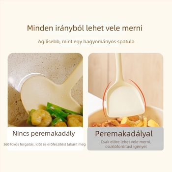 Szilikon gomba spatula hosszú nyéllel, fa nyél, tapadásmentes, élelmiszerbiztonságú, magas hőállóságú