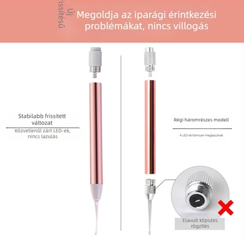 Világító USB-töltésű fültisztító kanálkészlet nagyítóval gyerekeknek