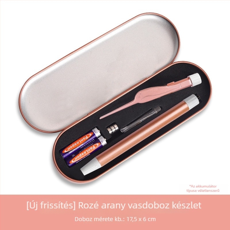 Világító USB-töltésű fültisztító kanálkészlet nagyítóval gyerekeknek