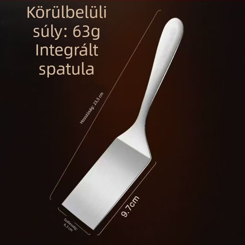 Rozsdamentes acélból készült kis lapos spatula teppanyakihoz, steakhez, tortához és palacsintákhoz