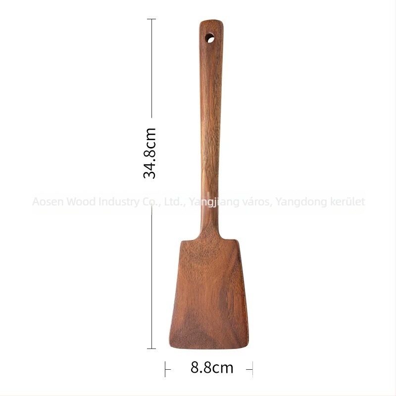 Akácfa konyhai spatula készlet, fa spatulák sütéshez, tapadásmentes felület