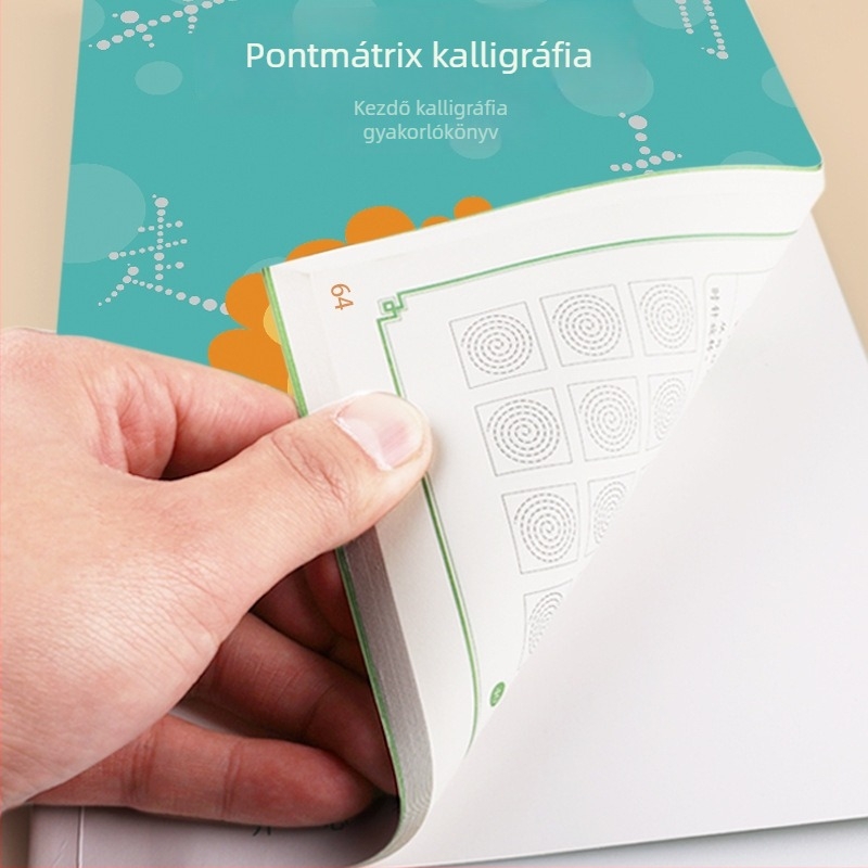 Első osztályosok tollfogásának gyakorlófüzete: pontmátrixos vonalhúzás és helyes írási testtartás