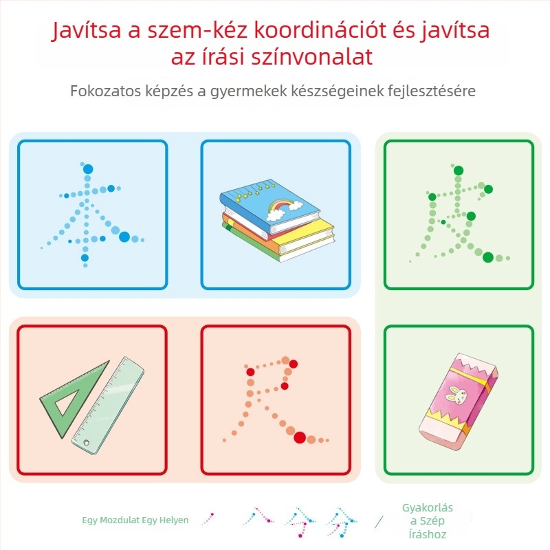 Első- és másodikos tanulók számára: 1000 gyakori karakter szabályos betűírással, írásgyakorlat tollkezelés-gyakorlattal