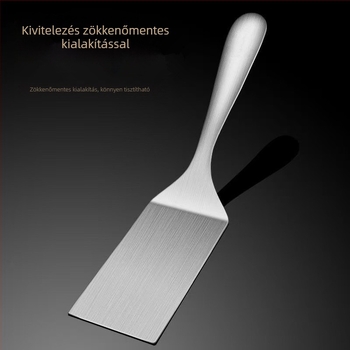 Rozsdamentes acél lapos spatula főzéséhez – kis spatula steakhez, palacsintákhoz, teppanyakihoz és tiramisuhoz