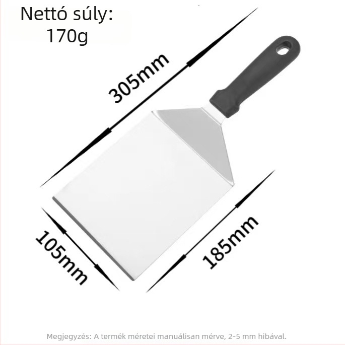 Rozsdamentes acél spatula — konyhai eszköz steakhez és burgerhez