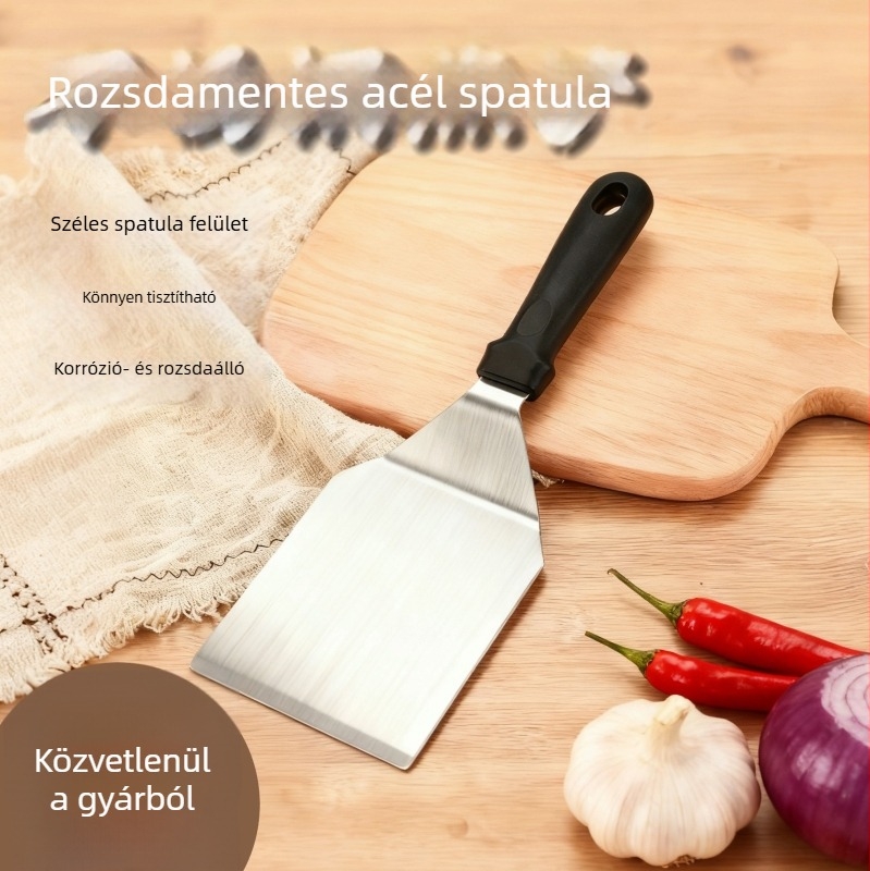 Rozsdamentes acél spatula — konyhai eszköz steakhez és burgerhez