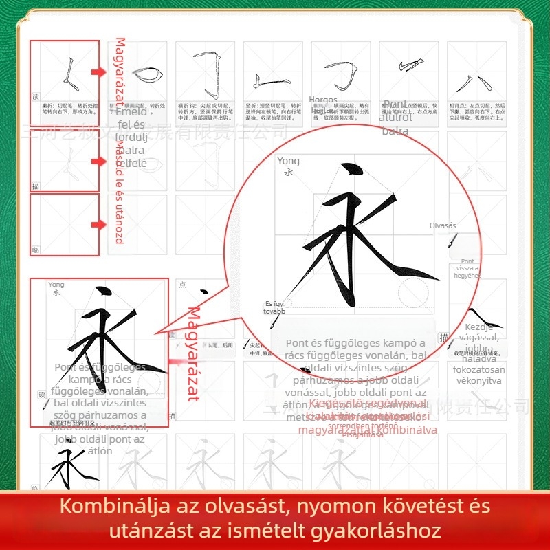 Kalligrafia kezdőinek: Song Huizong vékony arany stílus – gyakorlatokhoz készült másolókönyv