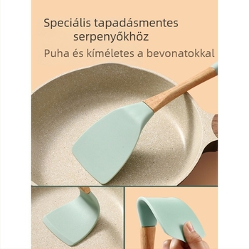 Szilikon spatula a sütéshez, tapadásmentes, edénybarát, hőálló konyhai eszköz