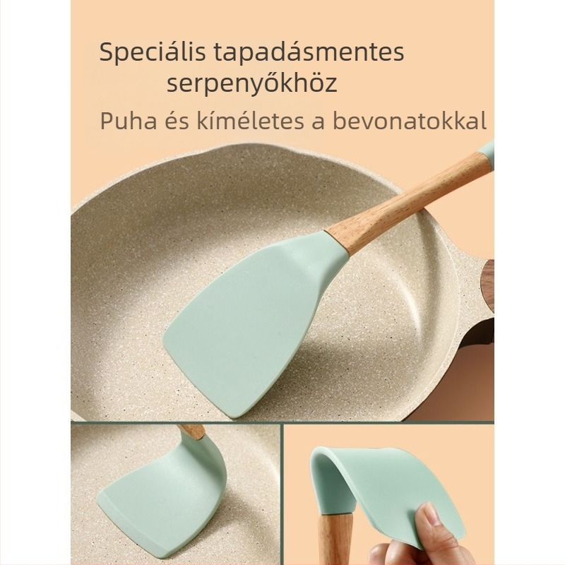Szilikon spatula a sütéshez, tapadásmentes, edénybarát, hőálló konyhai eszköz