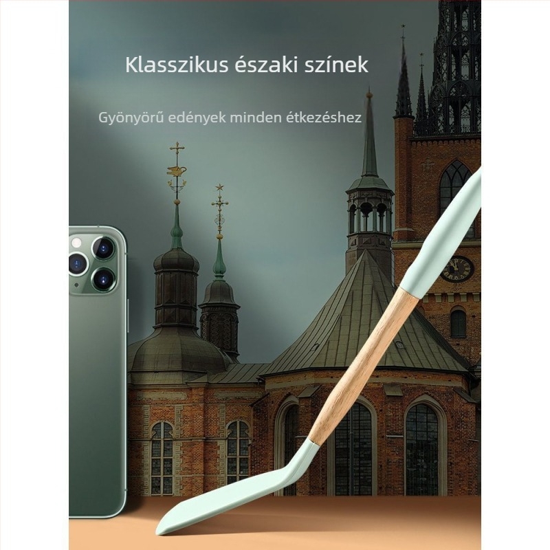 Szilikon spatula a sütéshez, tapadásmentes, edénybarát, hőálló konyhai eszköz