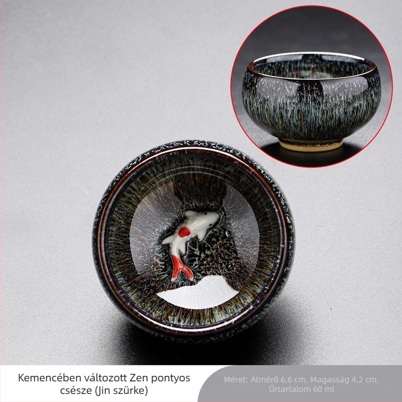 2023 új Jun Kiln Jianzhan kerámia teáscsésze készlet – Gongfu tea készlet, kis teáscsészék
