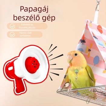 Papagáj beszélő gép — Madarak számára interaktív tanulóeszköz a kognitív fejlődéshez