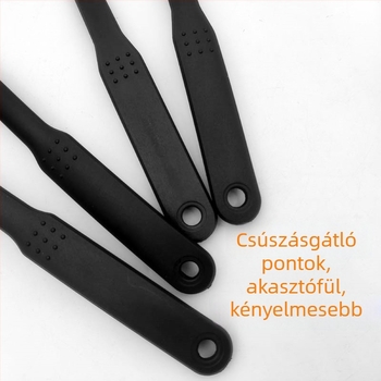 Hat darab nylon konyhai edénykészlet kanalakkal és spatulákkal, tapadásmentes és hőálló