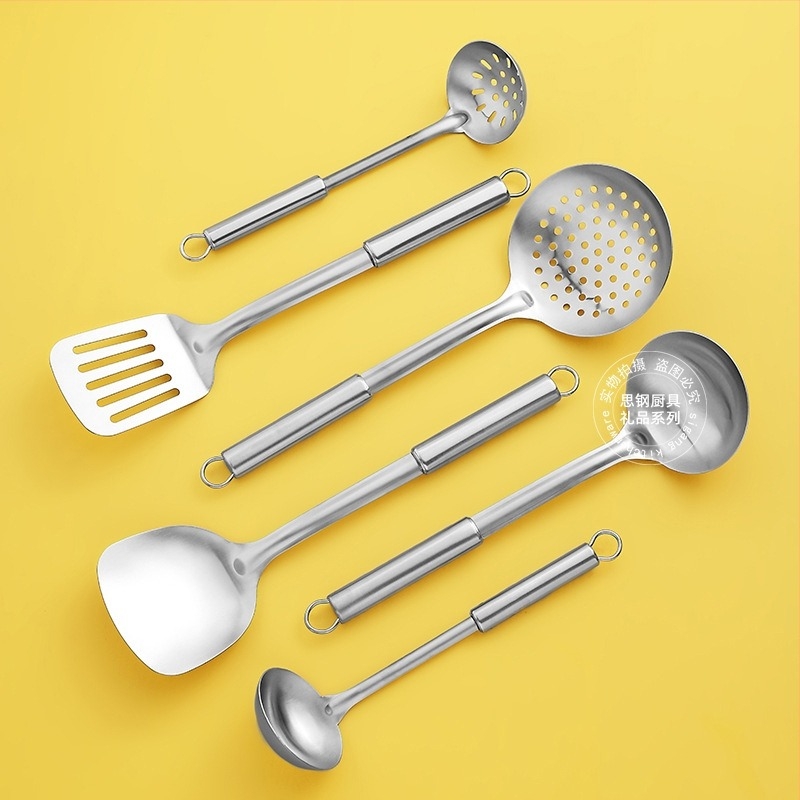 7 részes rozsdamentes acél konyhai eszköz készlet spatulákkal és kanalakkal