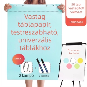 88×59 cm fehér tábla papír, 50 db lap, nagy méretű lapok megbeszélésekhez és íráshoz