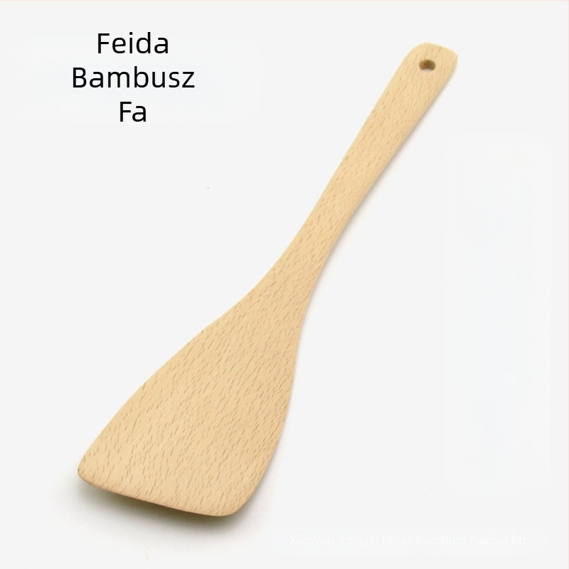 Fából készült spatula, nagy ferde, lakkozás nélküli, tapadásmentes, 32.5 × 8 cm, 60 g