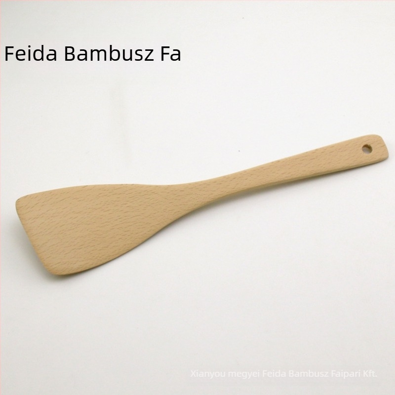 Fából készült spatula, nagy ferde, lakkozás nélküli, tapadásmentes, 32.5 × 8 cm, 60 g