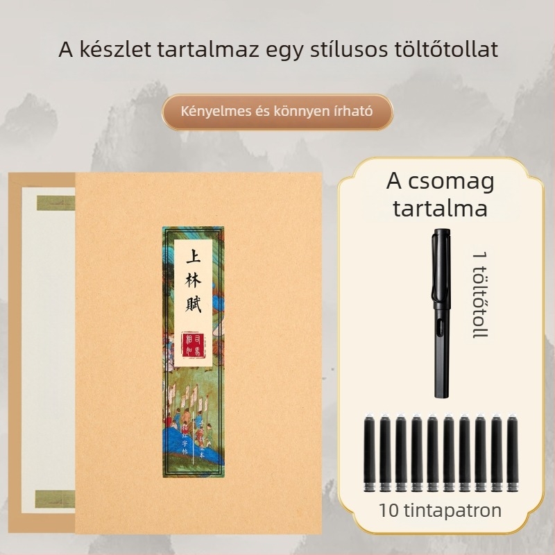 Kalligrafiai másolófüzet Lanting Xu ősi stílusban – kis reguláris írásra, összecsukható formátum
