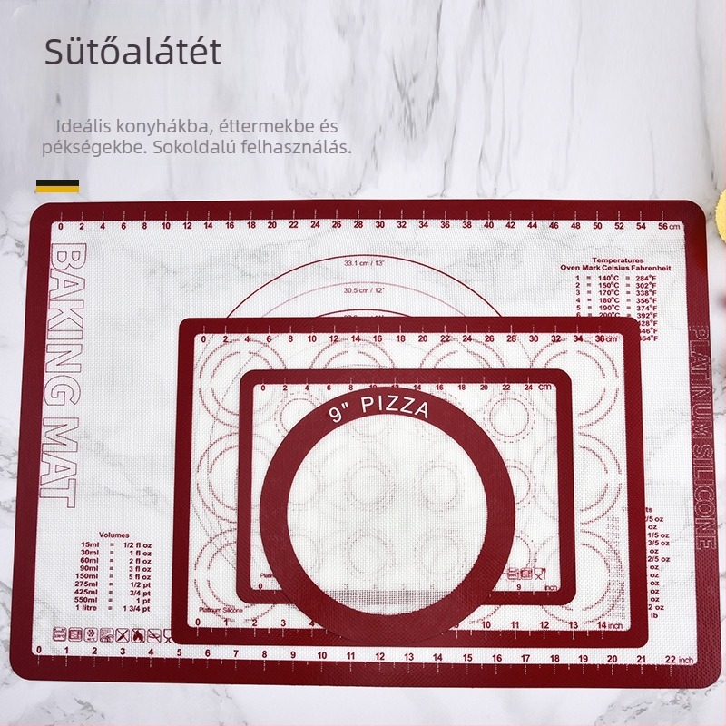 Platina szilikon sütőmatrac, tapadásmentes dagasztáshoz és sütéshez, macaronok, sütő, pizza és grill