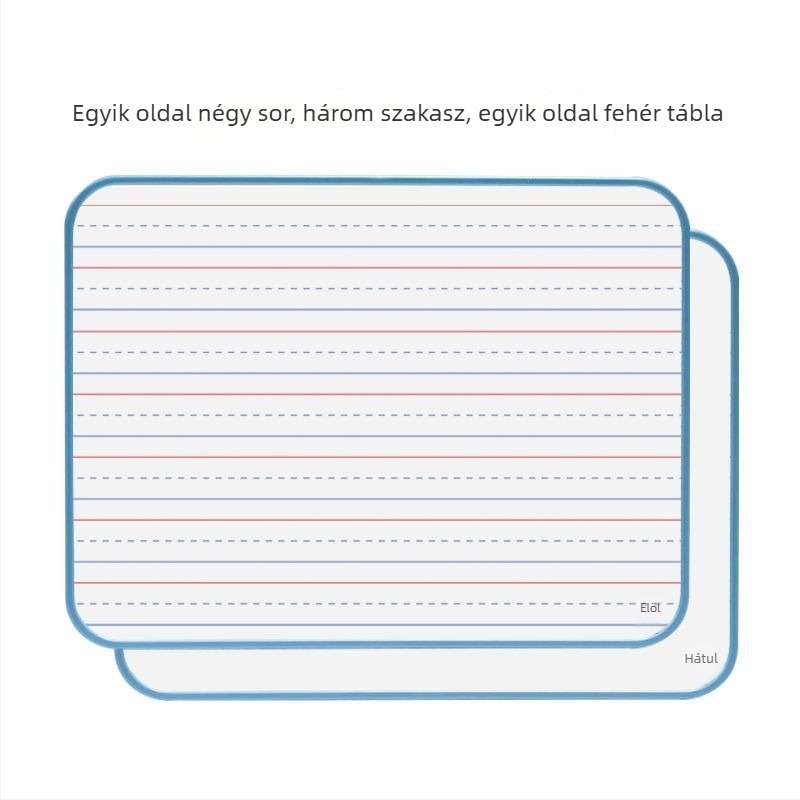 Kétoldalas fehér tábla gyerekeknek, radírozható, hordozható, ABC-vel, otthoni tanuláshoz